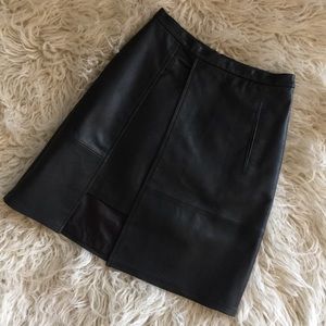 French Connection Leather Skirt